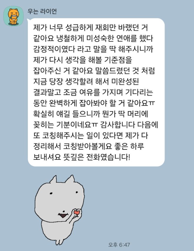 1:1 코칭 후기